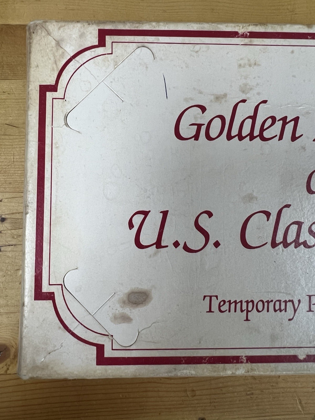 1869 22 Karat Gold Stamp Set Of 6 With Box & Papers