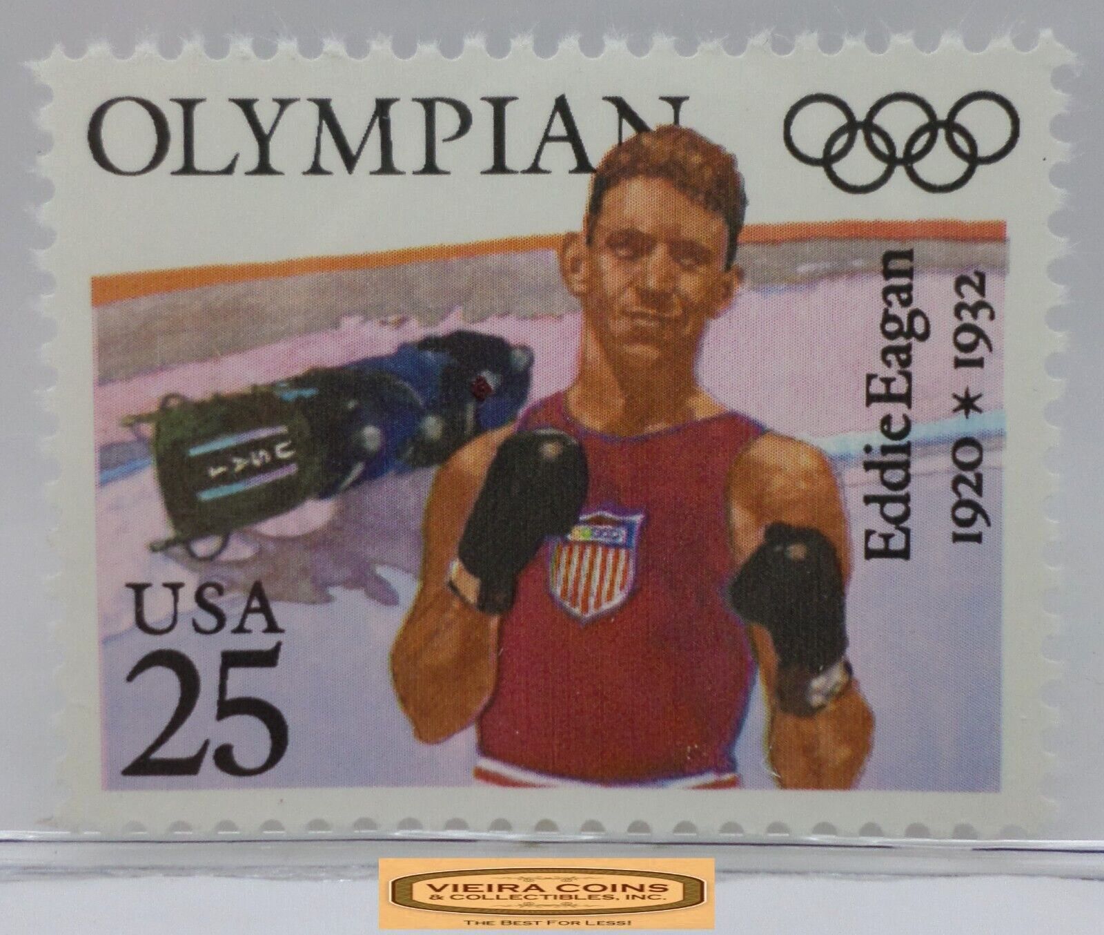 1920 – 1932 USA Olympian Eddie Eagan 25 Cents Stamp – #S40926NQ