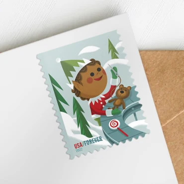 USPS Holiday Elves Forever Stamps – Booklet of 20 First Class Forever Stamps