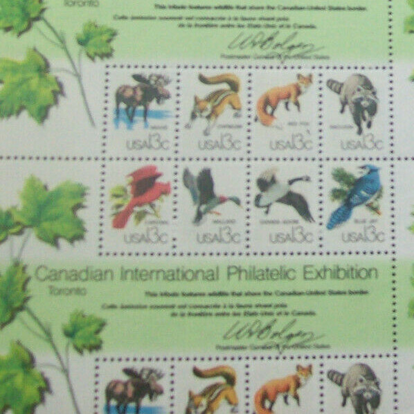 USPS Scott 1978 Pane Of 48 Canadian Philatelic Exhibition Stamps 13 Cents MNH