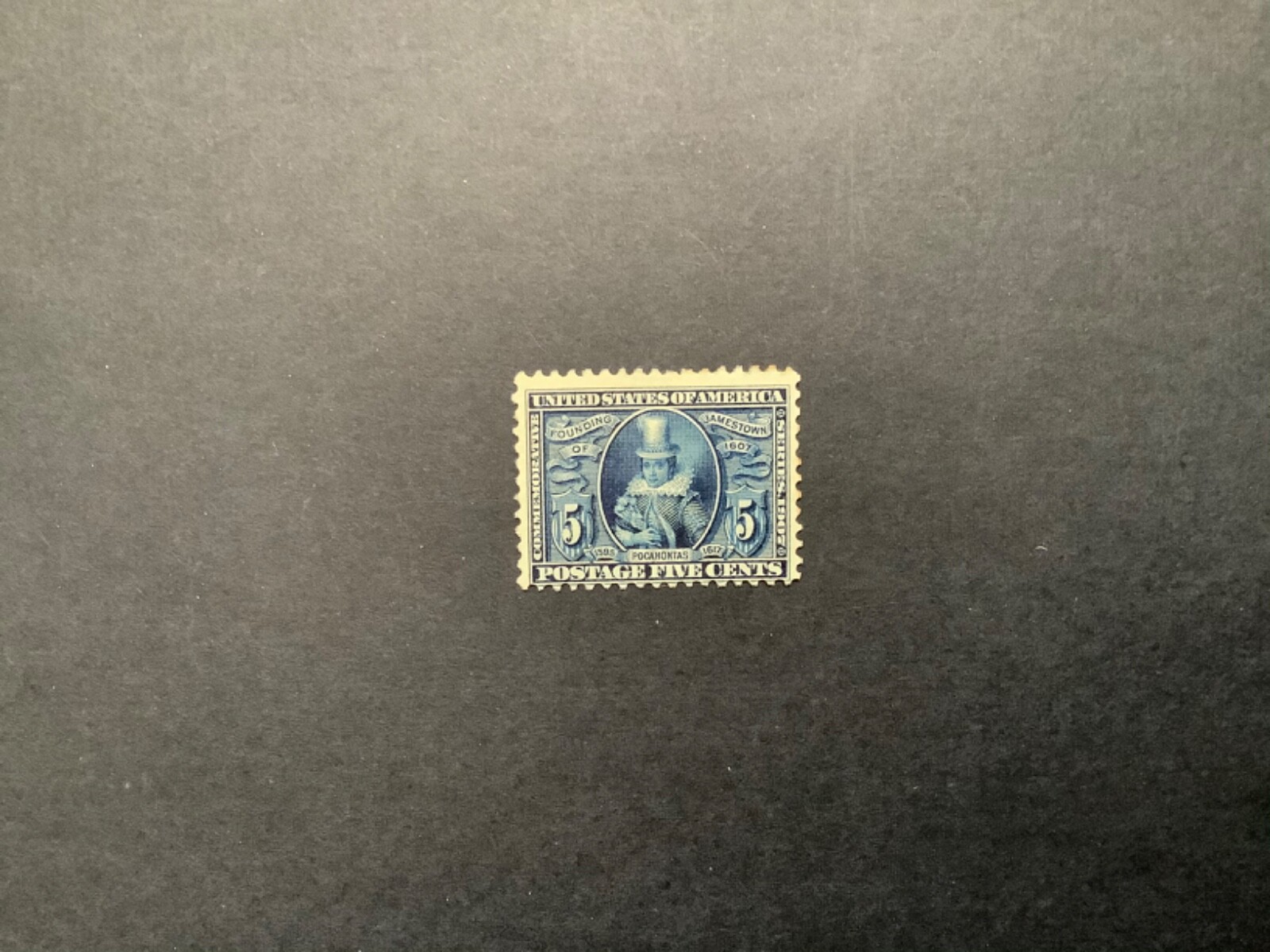 USA stamps 1907, MHN, Scott 330, Pocahontas blue