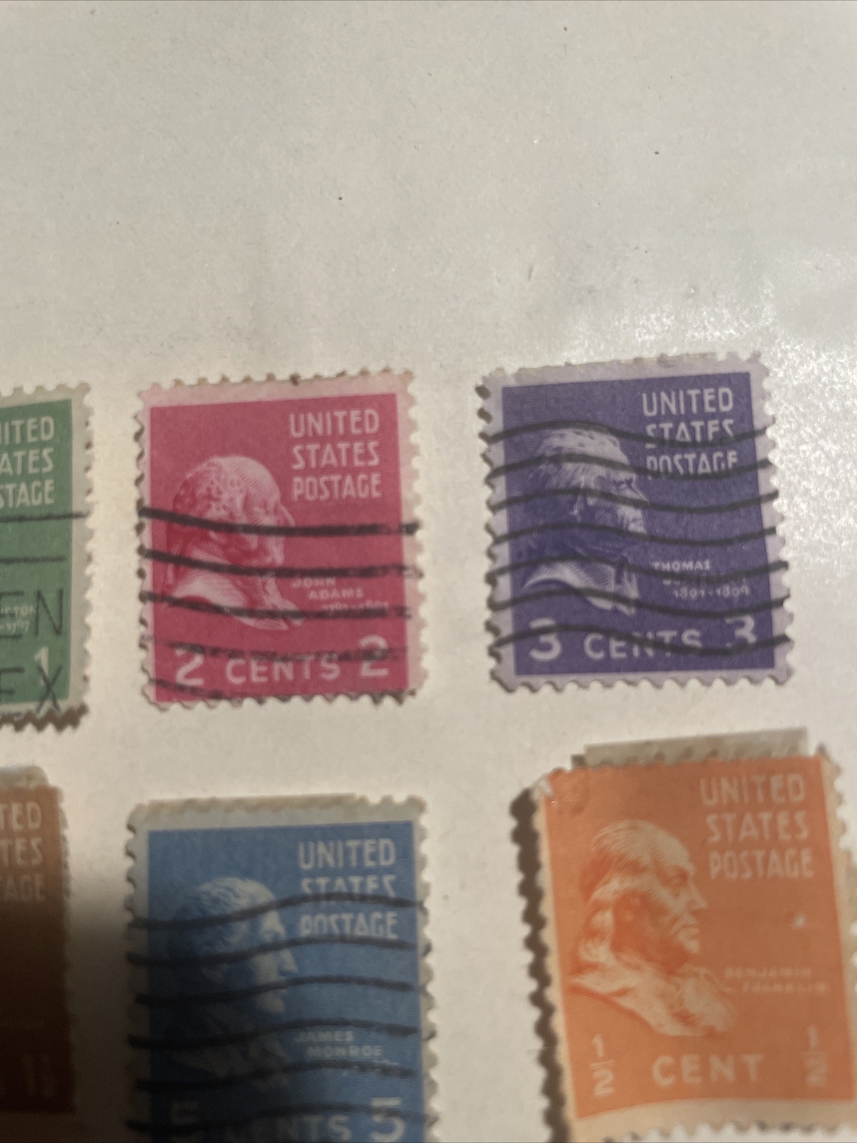 Set of Six- Mixed Cents US Postage Stamps