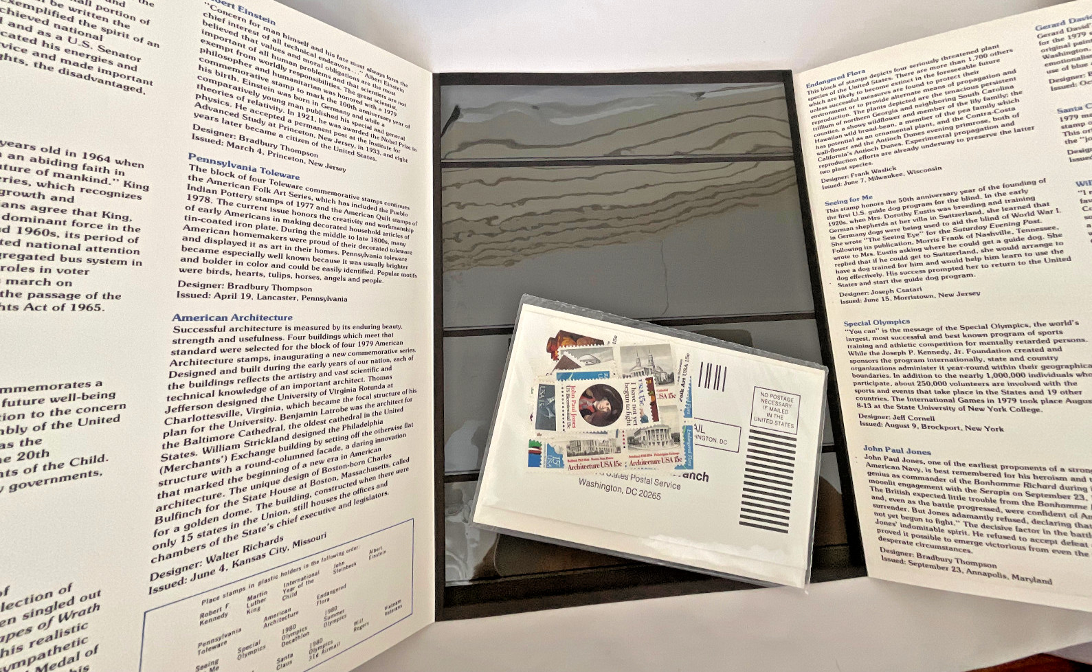 Postage Stamps Collection; 8 Lg Envelopes w Pamphlet & Stamps; Total Eclipse +