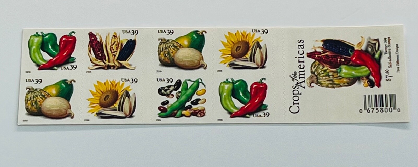CROPS OF THE AMERICAS #4002-07 2006 Pane of 20 39 Cent Stamps MNH Free Shipping