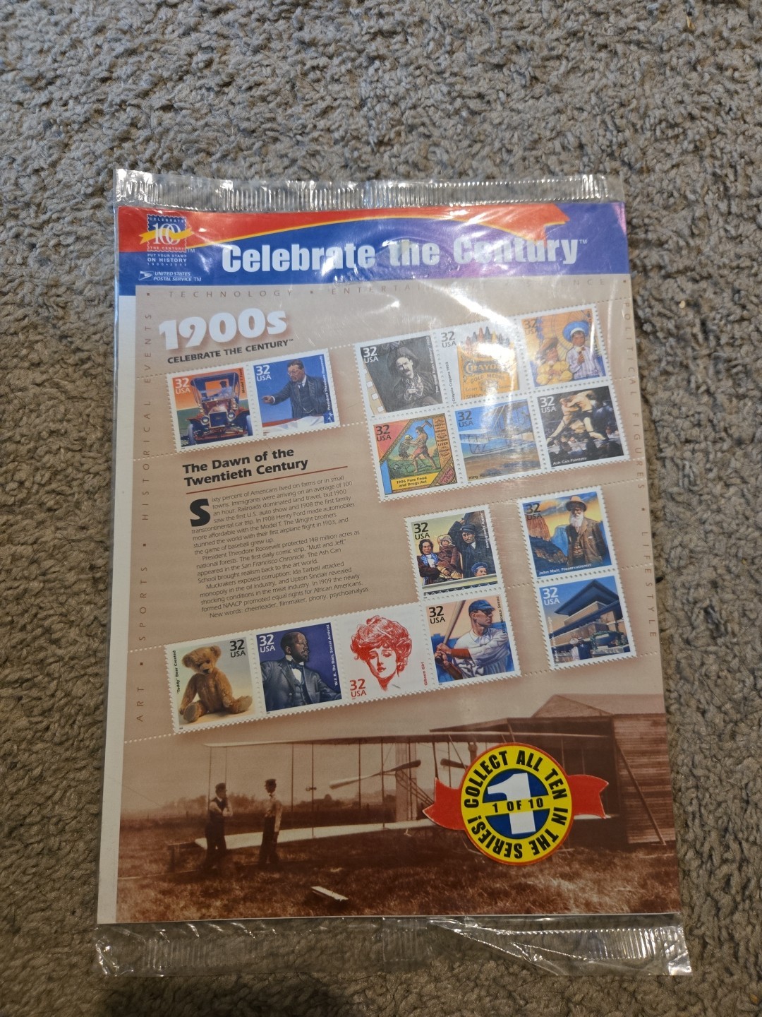 Celebrate The Century Usps Stamps 1900s Unopened