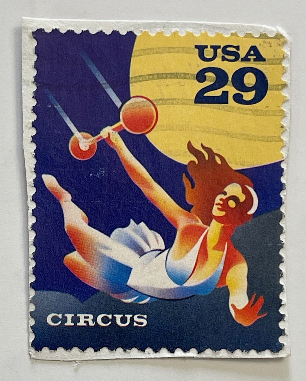 United States Postage Stamp 29 Cents Circus Trapeze USA Canceled