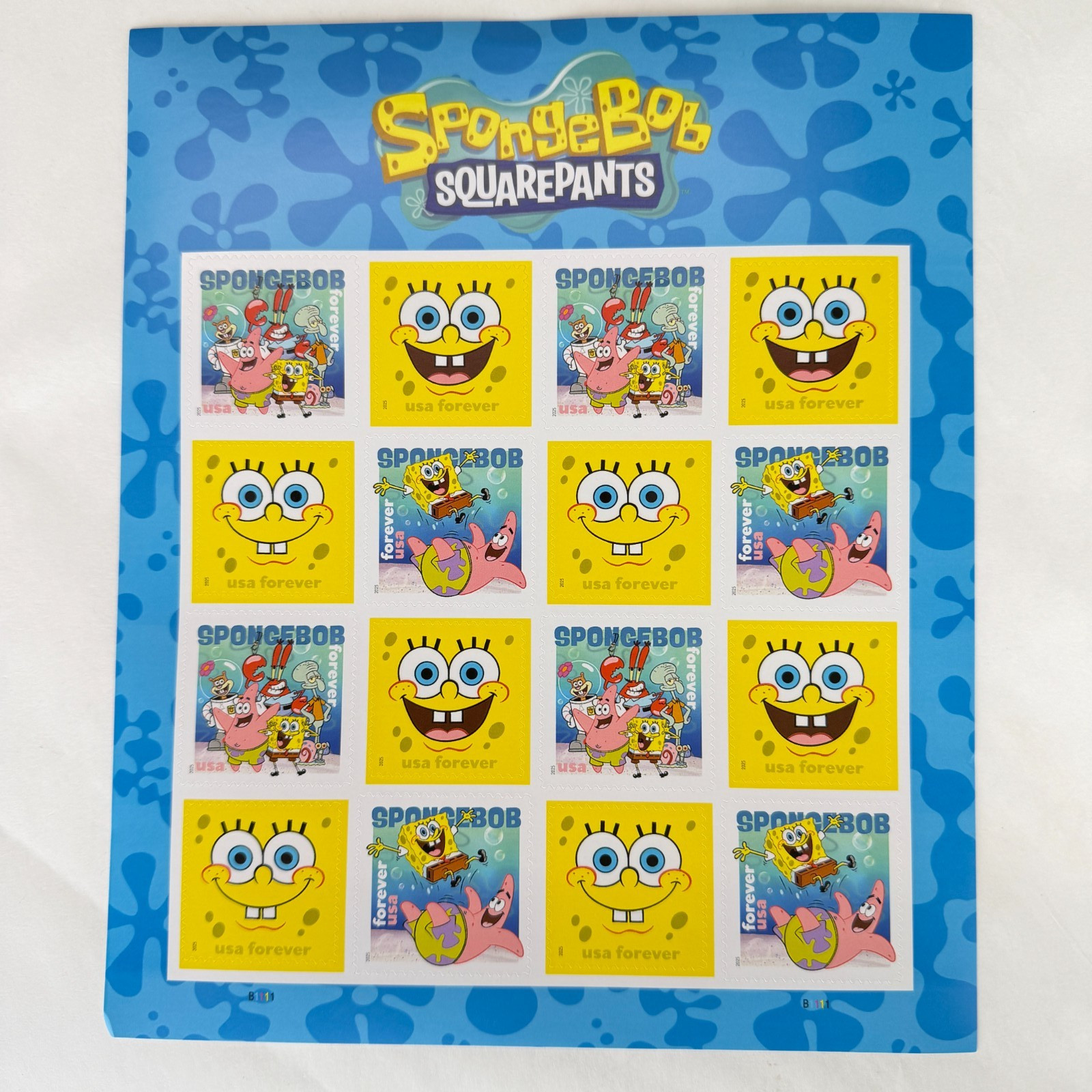 USPS SpongeBob SquarePants Sheet of 16 Forever Stamps (6028a)