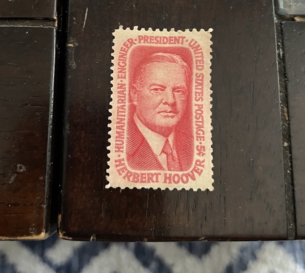 Herbert Hoover stamp and other collectibles. Ready to ship.