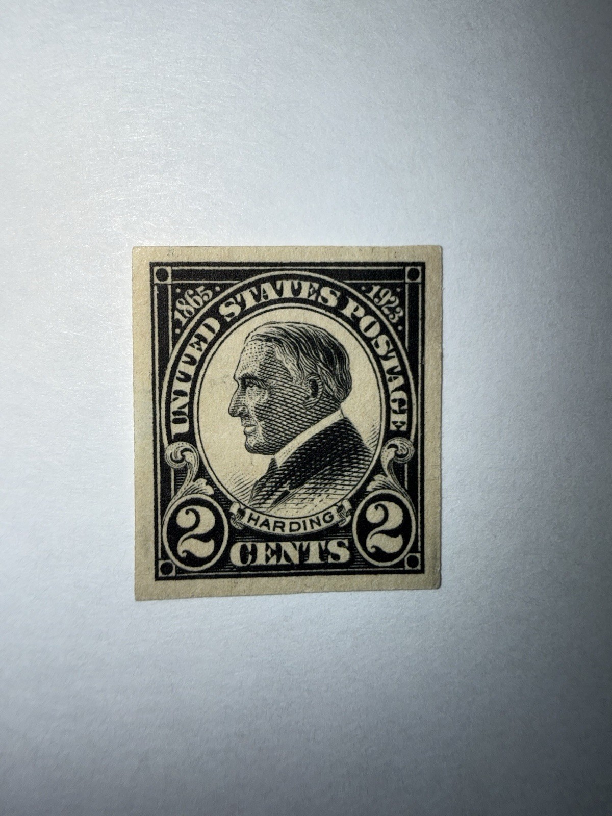 Harding 2 Cent Black Mint Hinged United States Postage Stamp Presidents