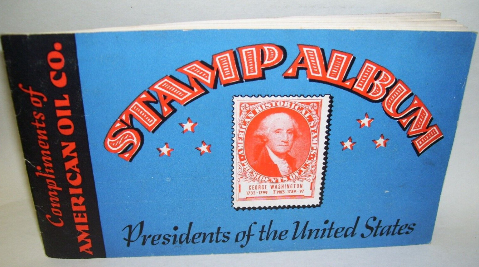 Presidents of the United States Stamp Album From AMOCO 1936 American Oil Co