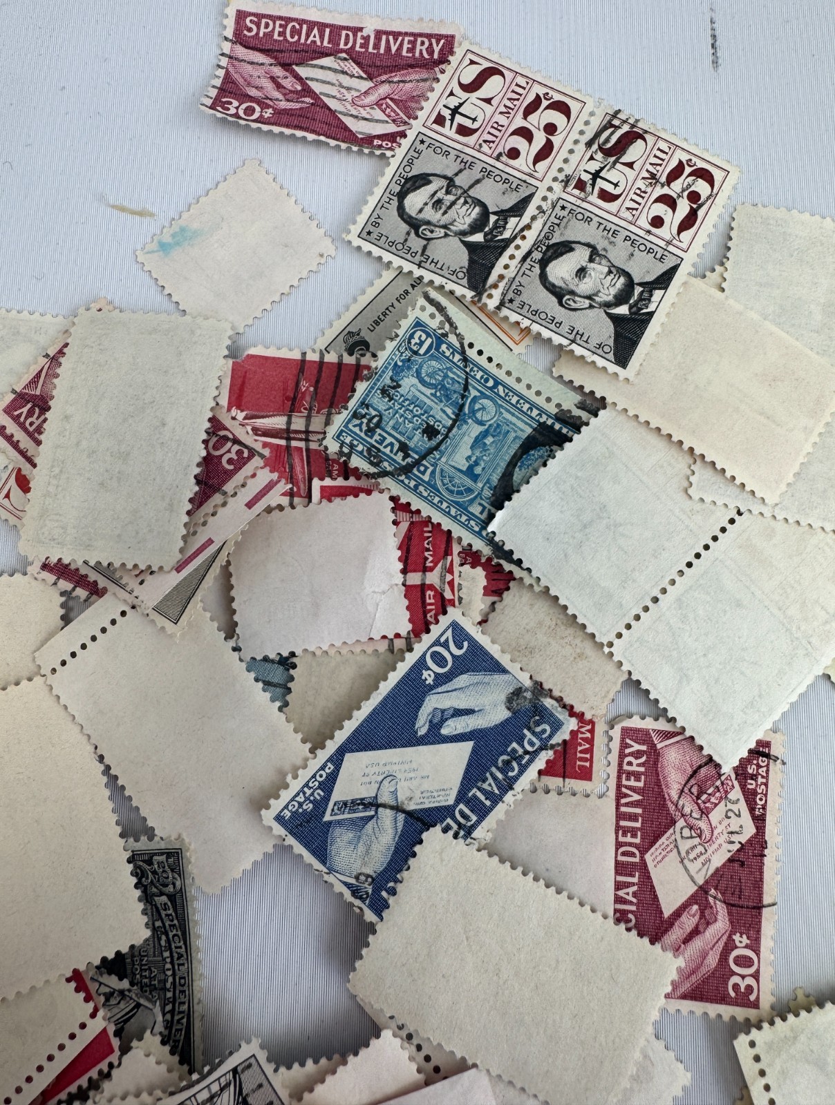 Vintage US Airmail and Special Delivery Stamp Mixture Lot 1940s-1960s Used