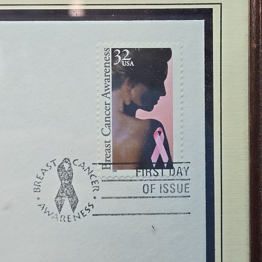 US Postal Service 1996 Breast Cancer Network Awareness Framed Wall Plaque