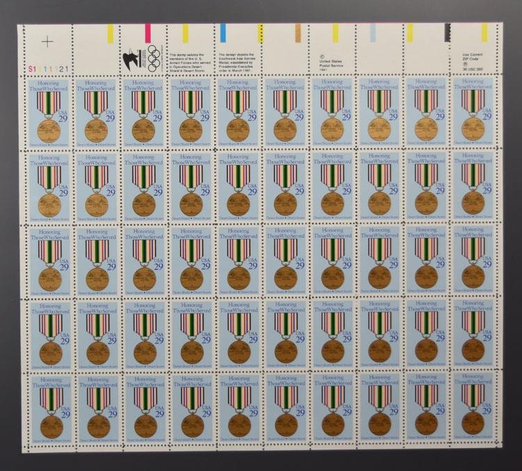 US SCOTT 2551 PANE OF 50 HONORING THOSE WHO SERVED STAMPS 29 CENT FACE MNH