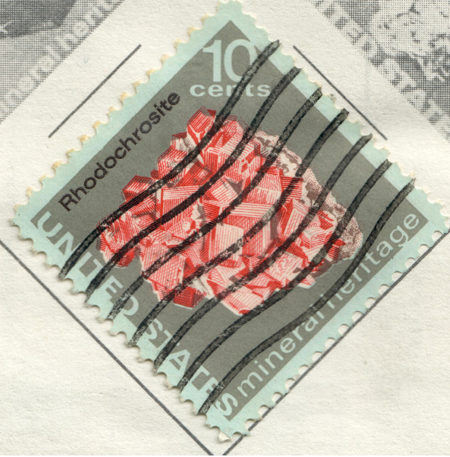 USA – 1974 Mineral Heritage Issue – Rhodochrosite