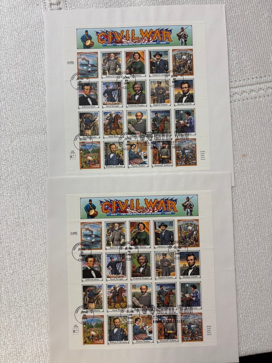 Huge 1990s USPS Commemorative Stamp & First Day Cover Collection – 28-Piece Lot!