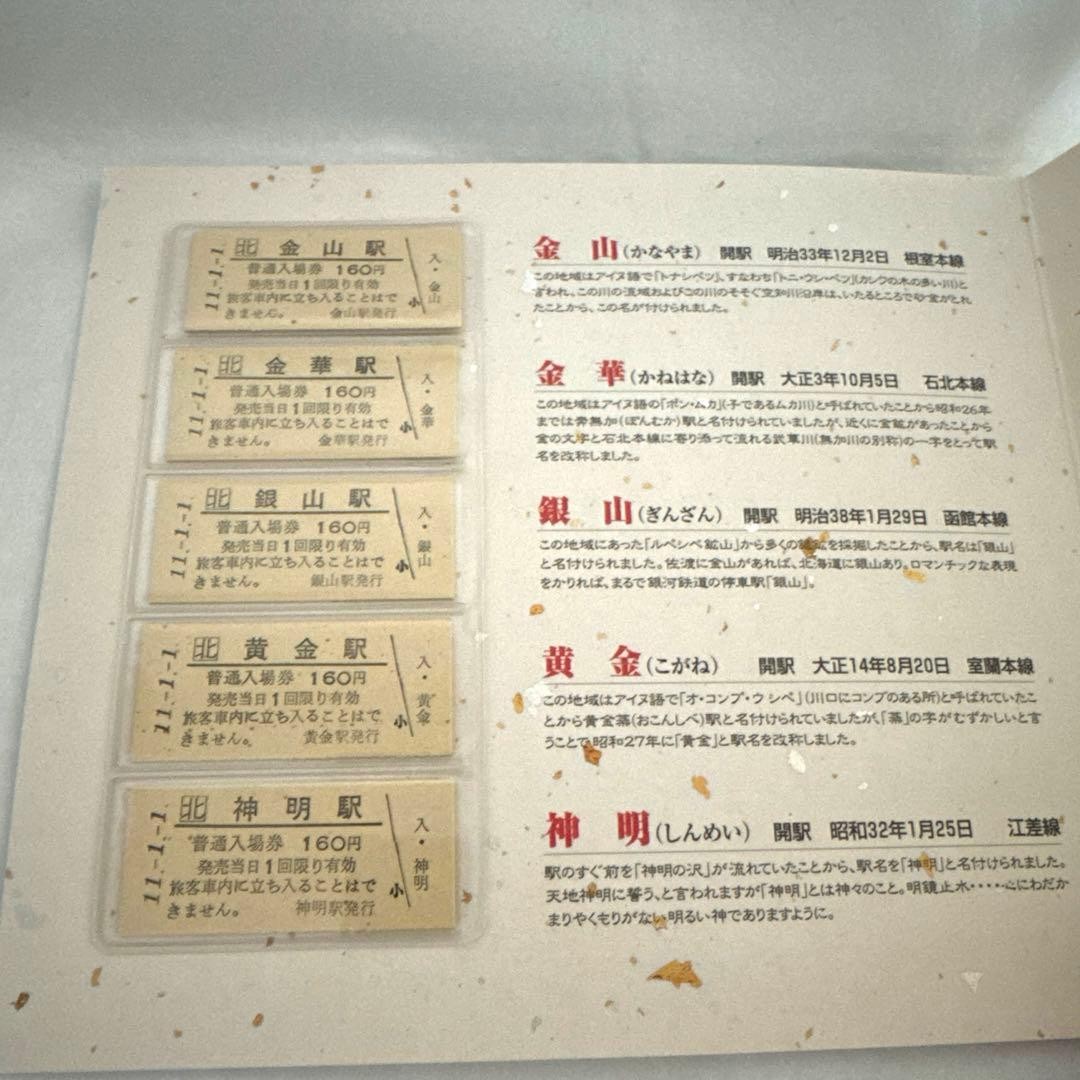 Rare Limited Edition JR Hokkaido Station Name Good Luck Ticket