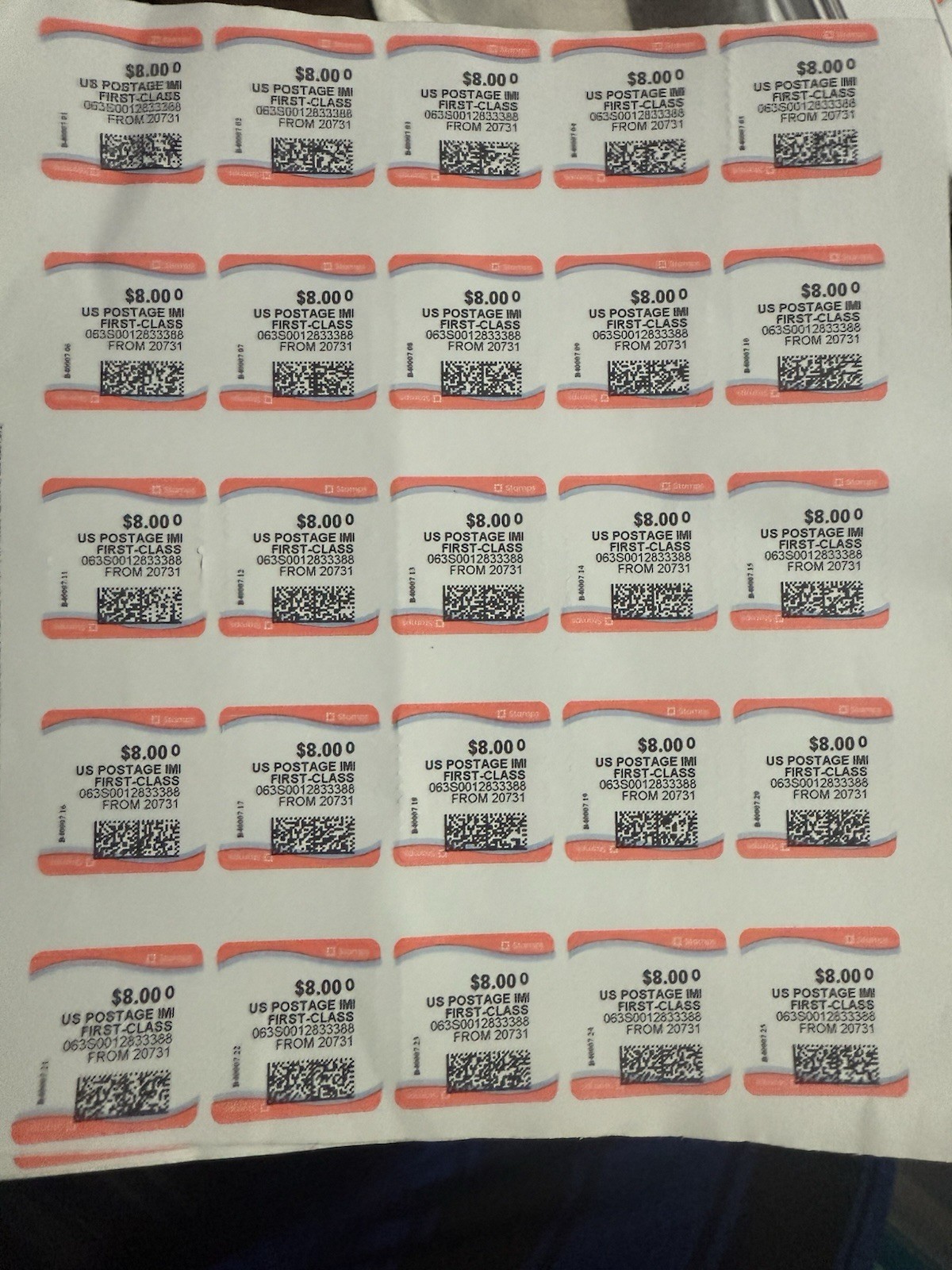 Discount Stamps $8.00 Face Value 7 Sheets 25 Stamps per-Sheet Great Deal!!!