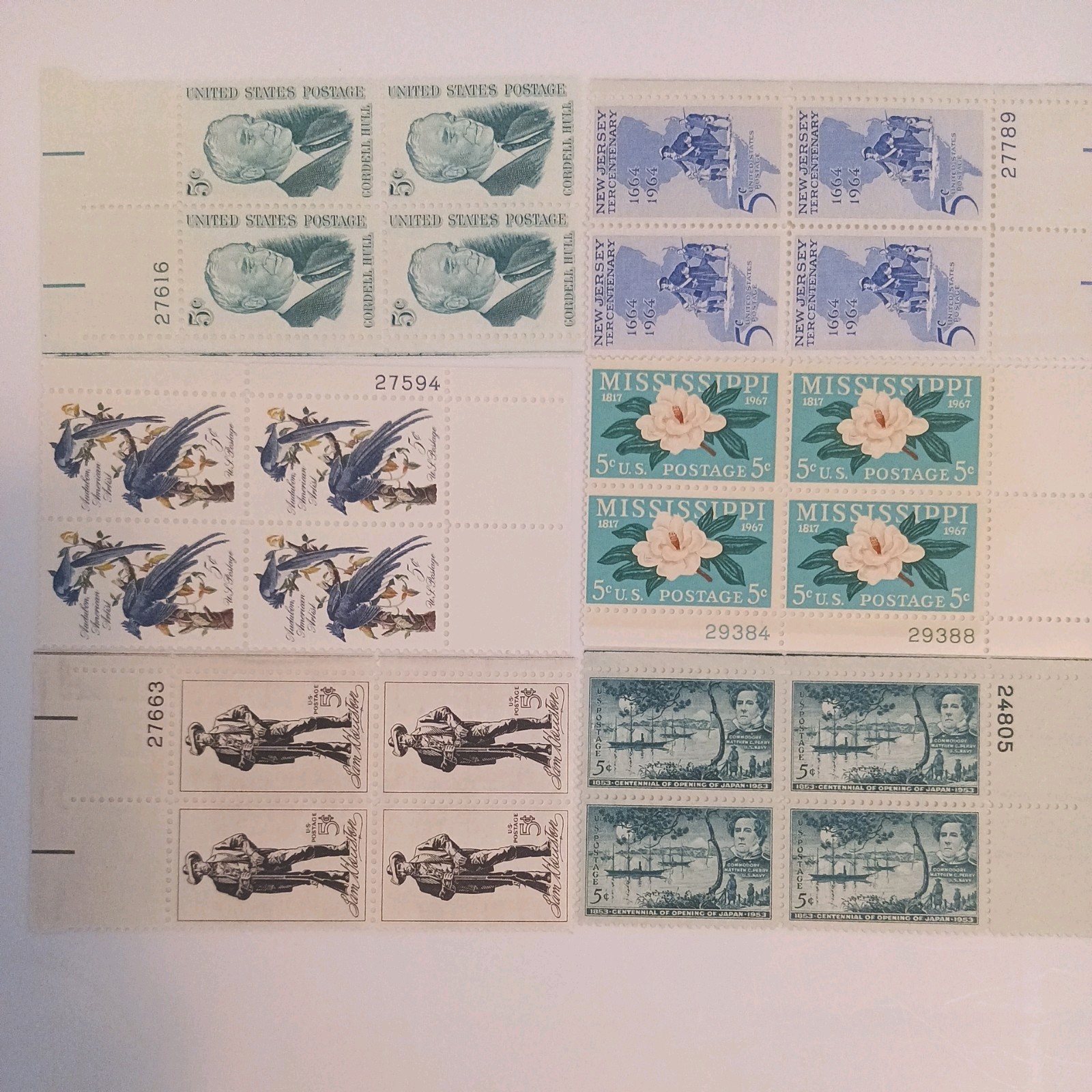 Lot of Unused 5 Cent Stamps, Vintage Five Cent U.S. Postage Stamps lot 8