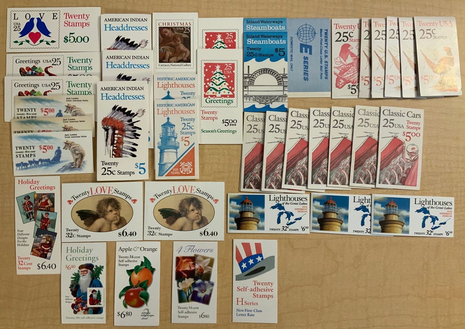 25-34¢ HIGHLY Discounted Booklet/Postage Face Value $210.40 – Stuart Katz