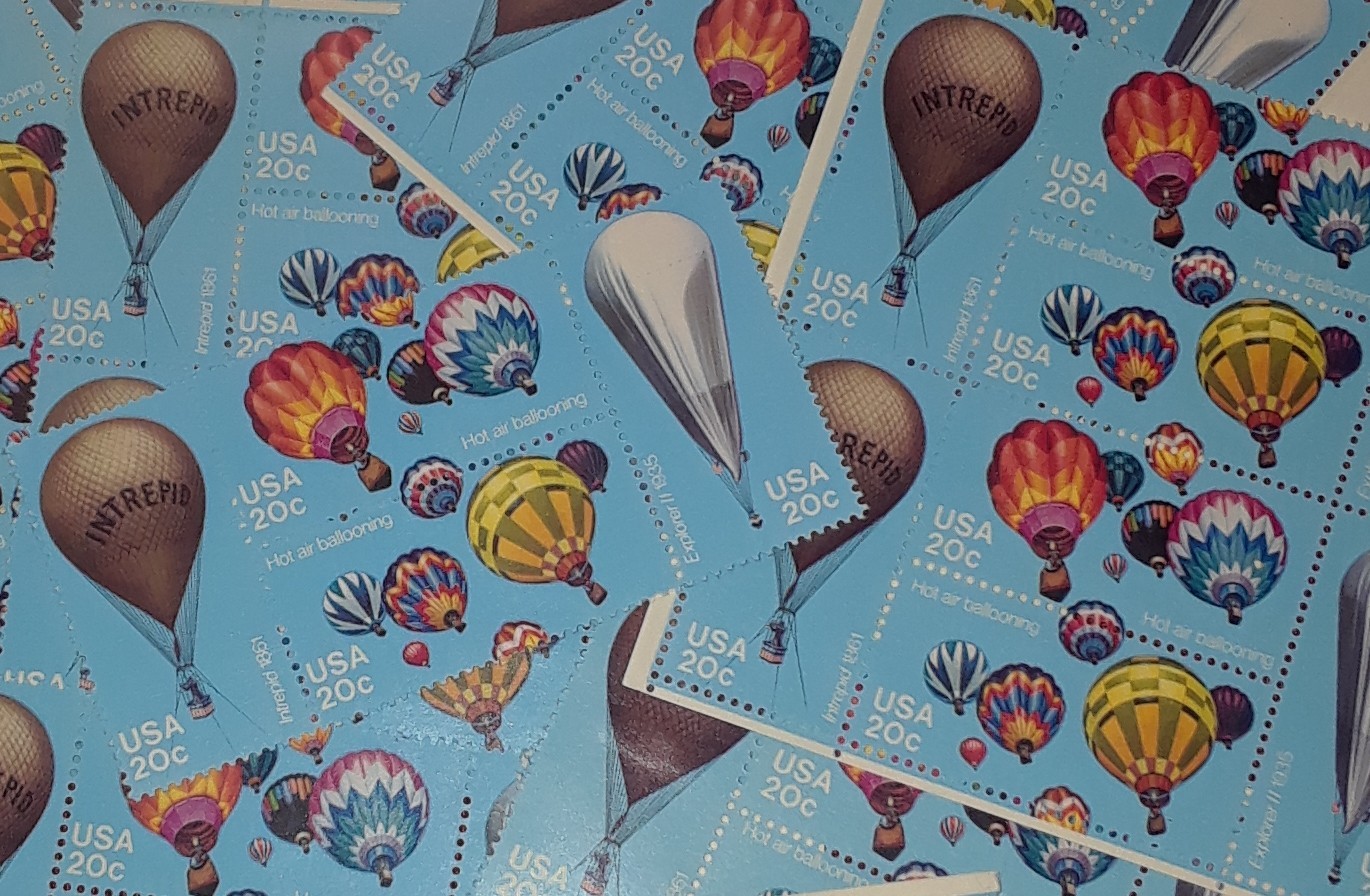 Usable 100 HOT AIR BALLOONS Multiples & Singles of 20¢ USPS Postage Stamps #2032