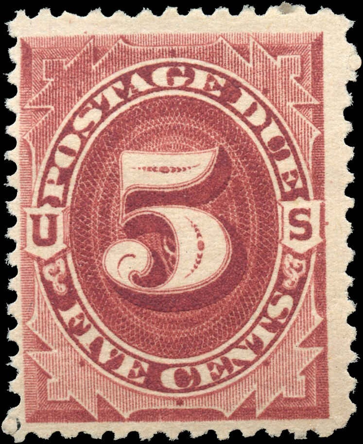 USA Mint H F 5c Scott #J25 1891 Postage Due Stamp