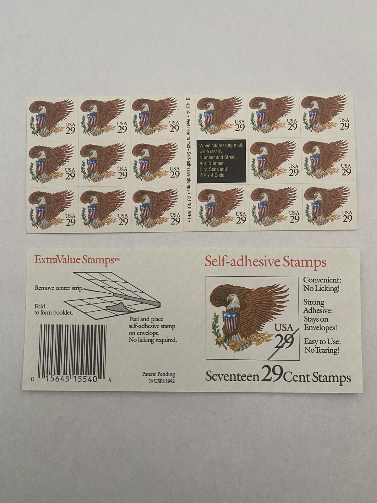 US SCOTT 2595 2596 2597 3 BOOKS OF 17 USA EAGLE & SHIELD STAMPS 29 CENT FACE MNH