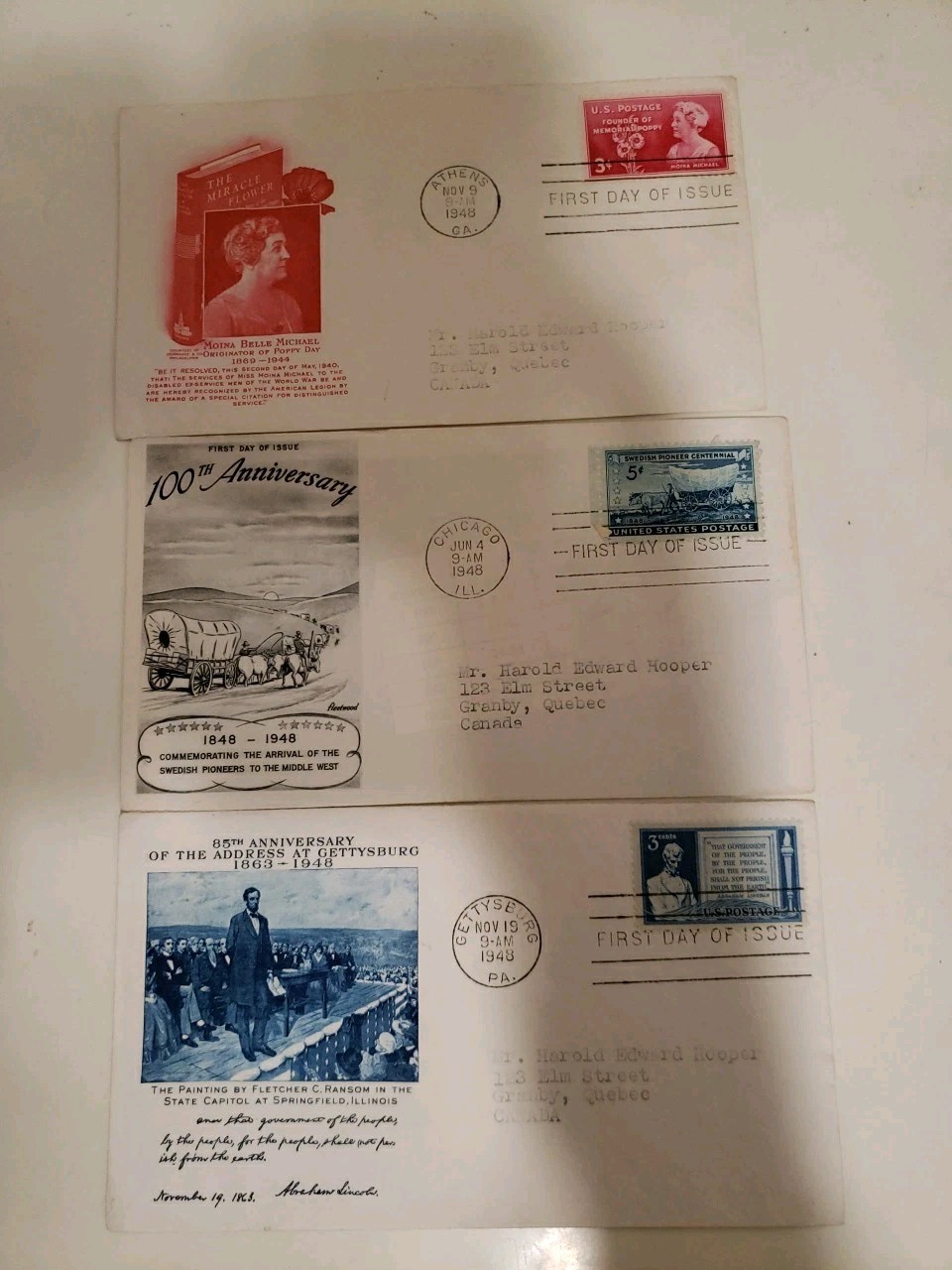 Lot of 38 — First Day Cover Issue Stamp FDC — 1948’s Mix Lot