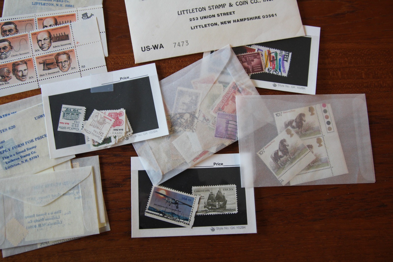 Mixed Lot of Littleton Stamp Company US Stamps in Original Envelopes 40+