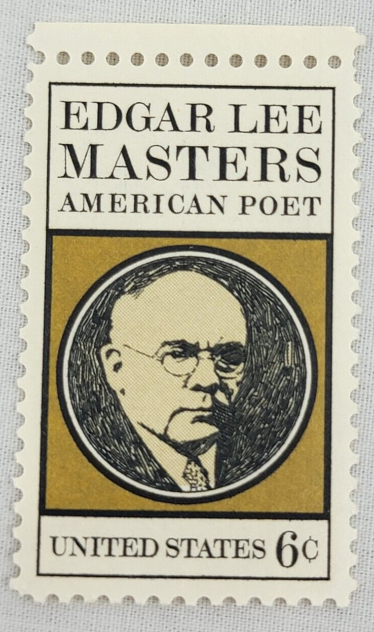 U.S. Postage ~ Edgar Lee Masters/Poet ~ 6¢ Stamp ~ Posted ~ B002
