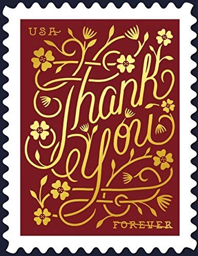 Thank You Postage Forever Stamps – Sheet of 20 – 2020 Collectible Stamps
