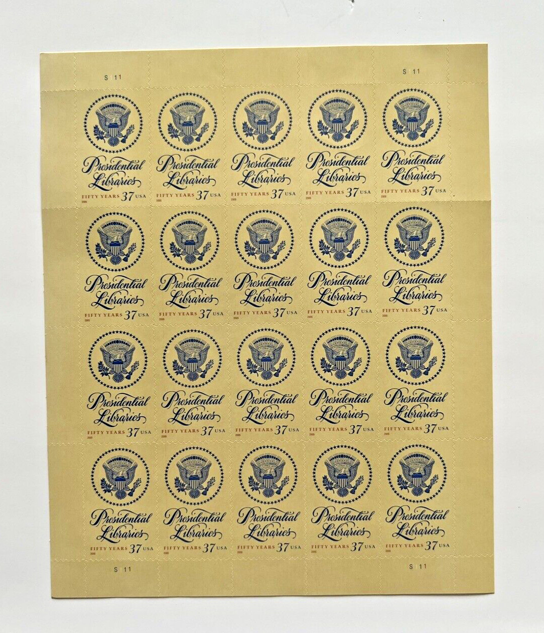 #3930 Presidential Libraries 37¢ | 4 Sheets of 20 = 80 Stamps FV $29.60