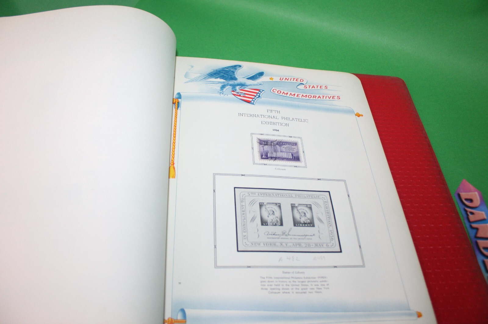 White Ace Historical Album Commemorative Stamps 1961 The Washington Press 60+ Pg