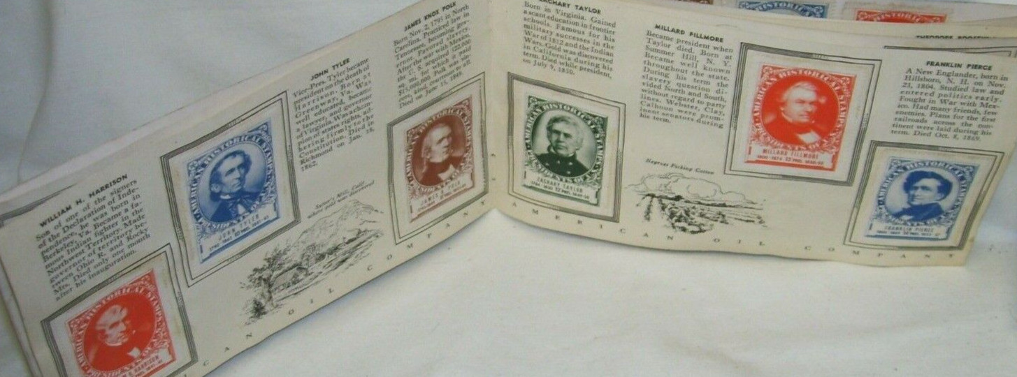 Presidents of the United States Stamp Album From AMOCO 1936 American Oil Co