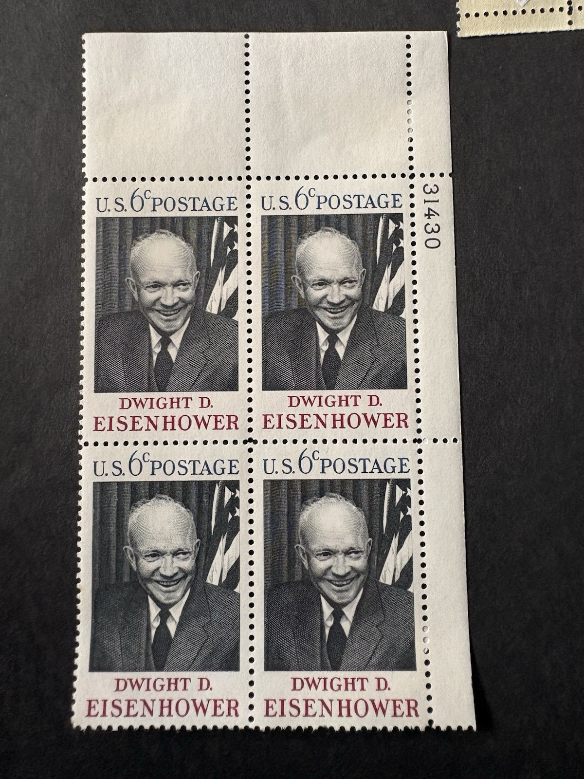 Vintage US Stamp Block Lot Kennedy Stevenson Eisenhower American President Lot