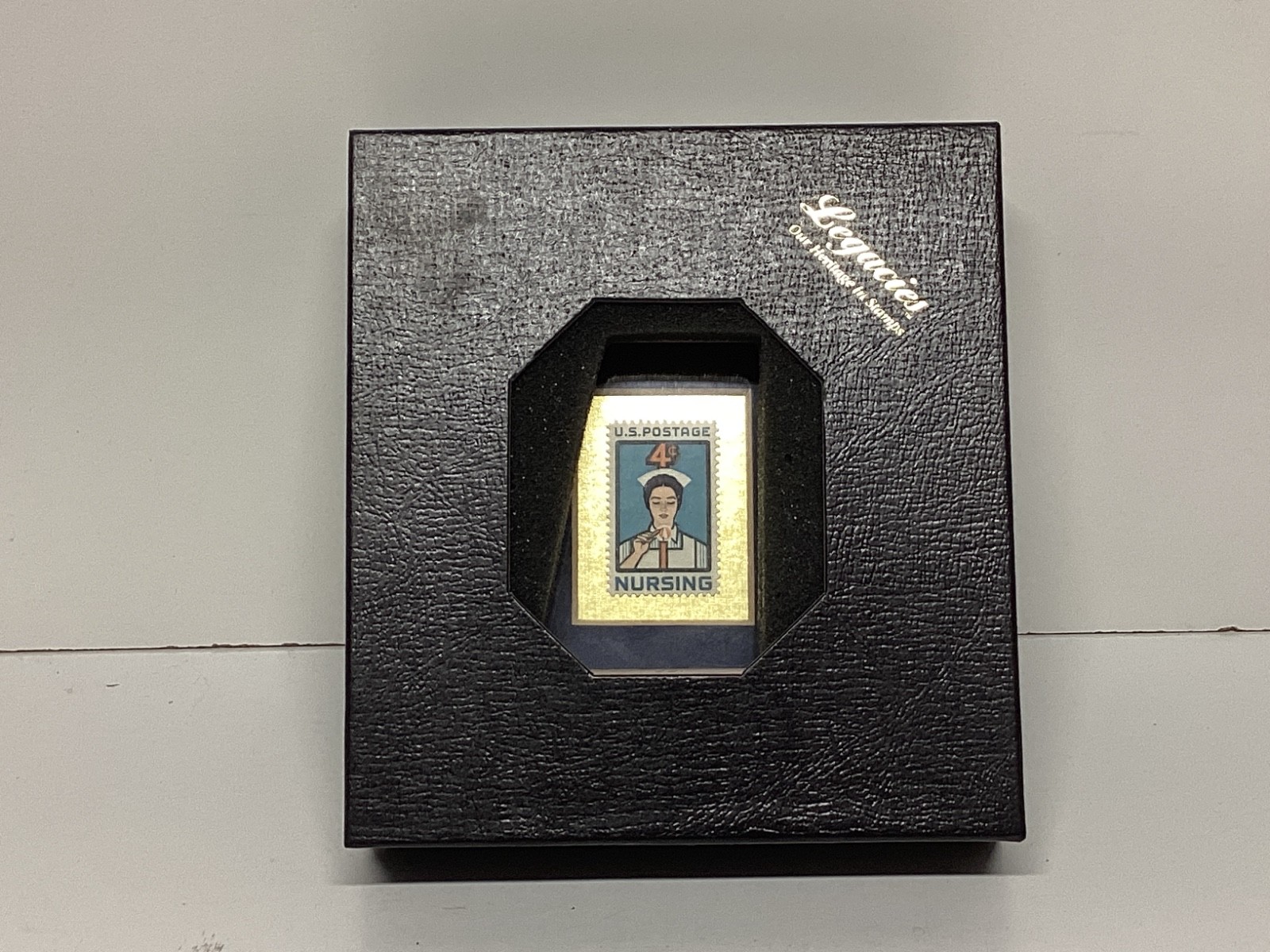 1961 Framed “Nursing” US Postage Stamp U.S. Heritage Stamps Legacies Mint w/box