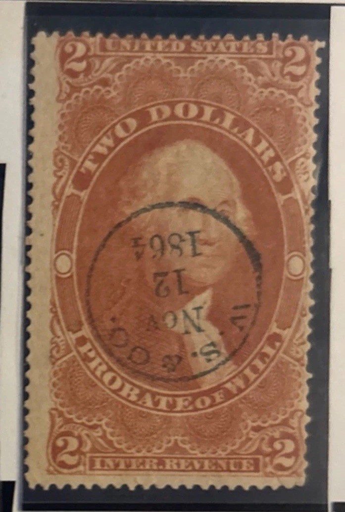 US $2 Probate of Will Revenue Stamp #R83c