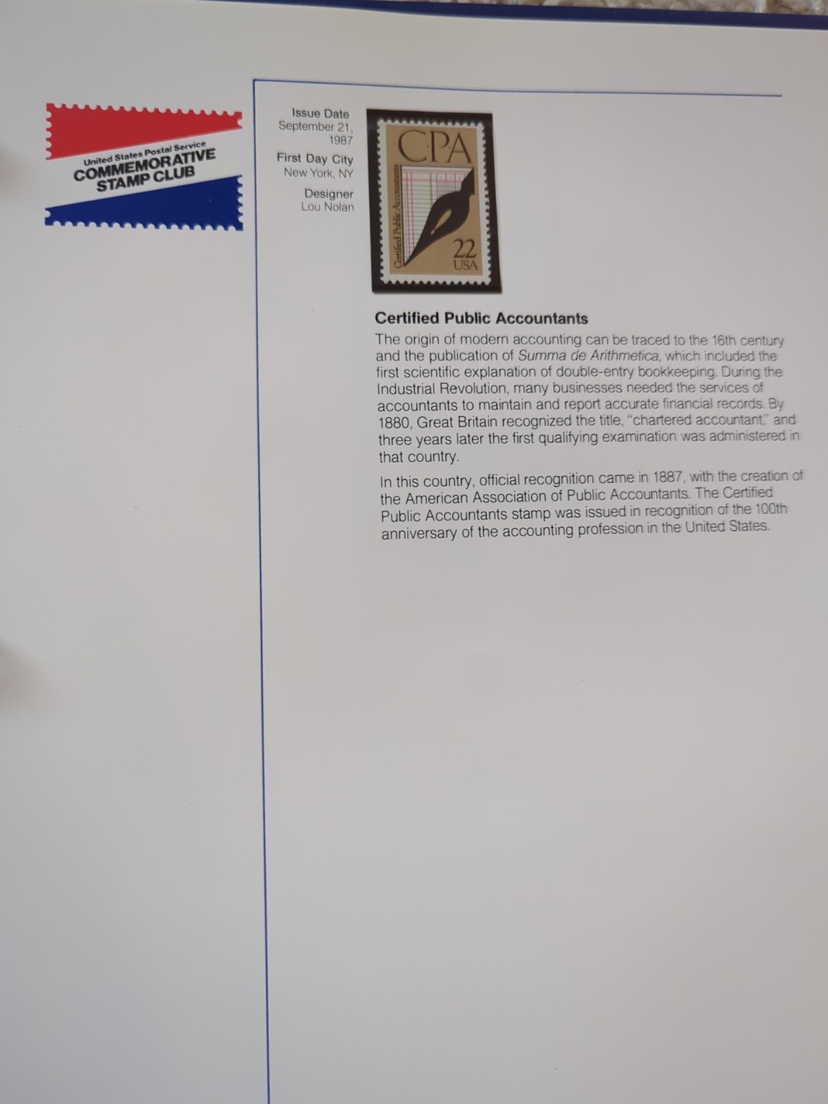 1986-1987 USPS Stamp Album – Arkansas Statehood – Christmas Contemporary Oct 23