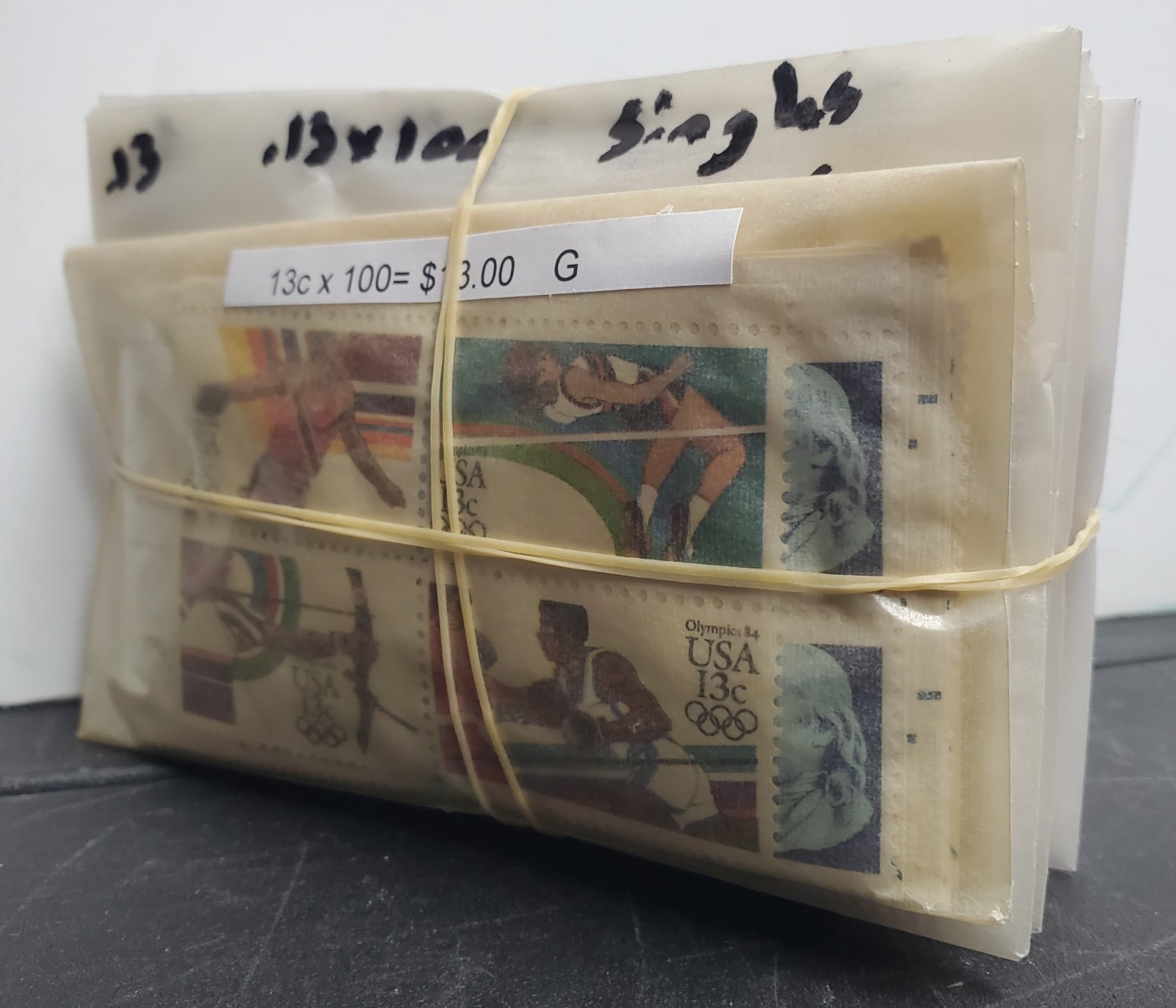 US Discount Bulk Postage – $130 Worth of 13 Cent Stamps, 1000 Stamps Below Face!