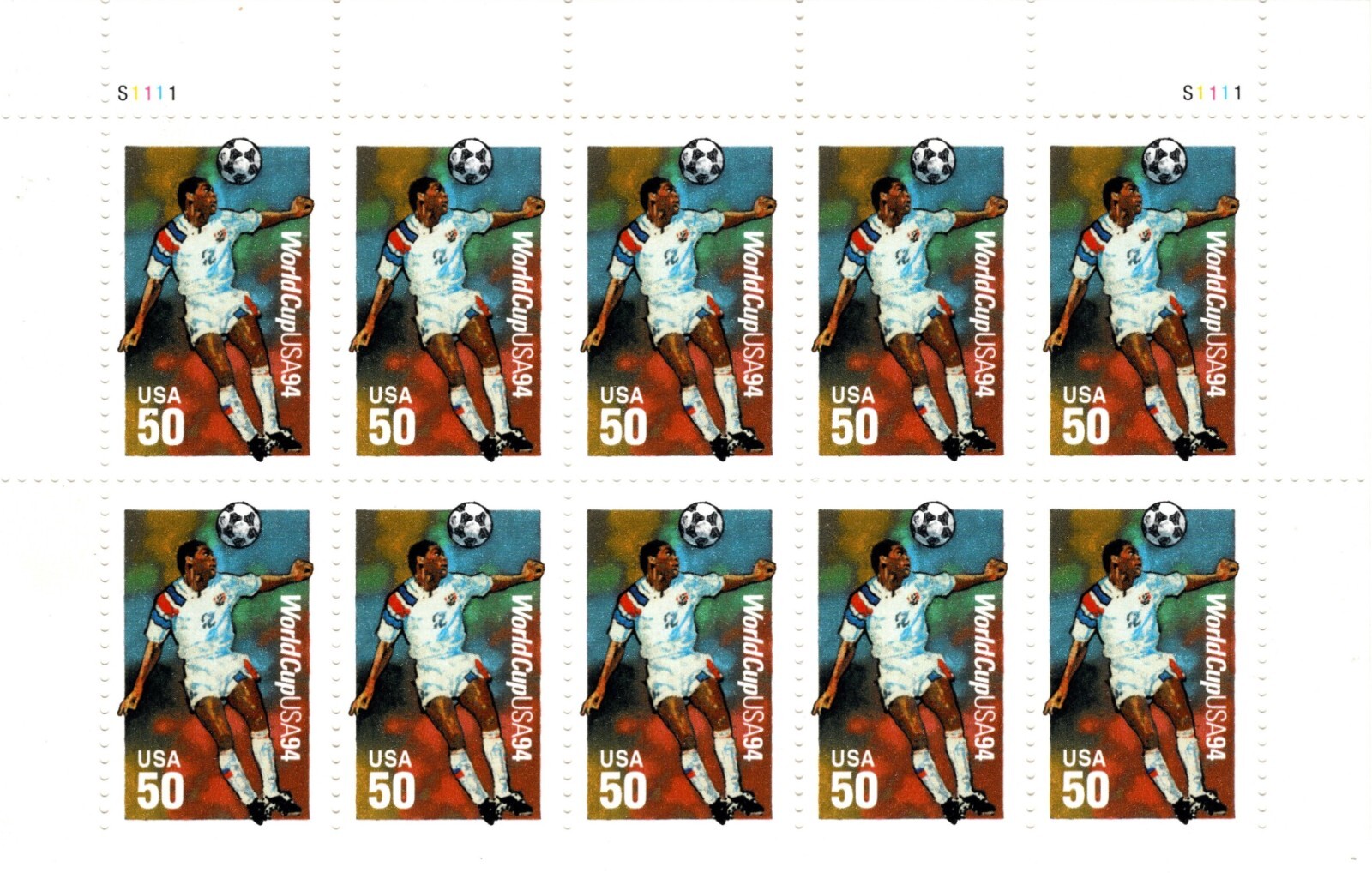 USA 1994 FIFA WORLD CUP THREE HALF SHEETS 30 STAMPS SCOTT 2834-2836 MNH