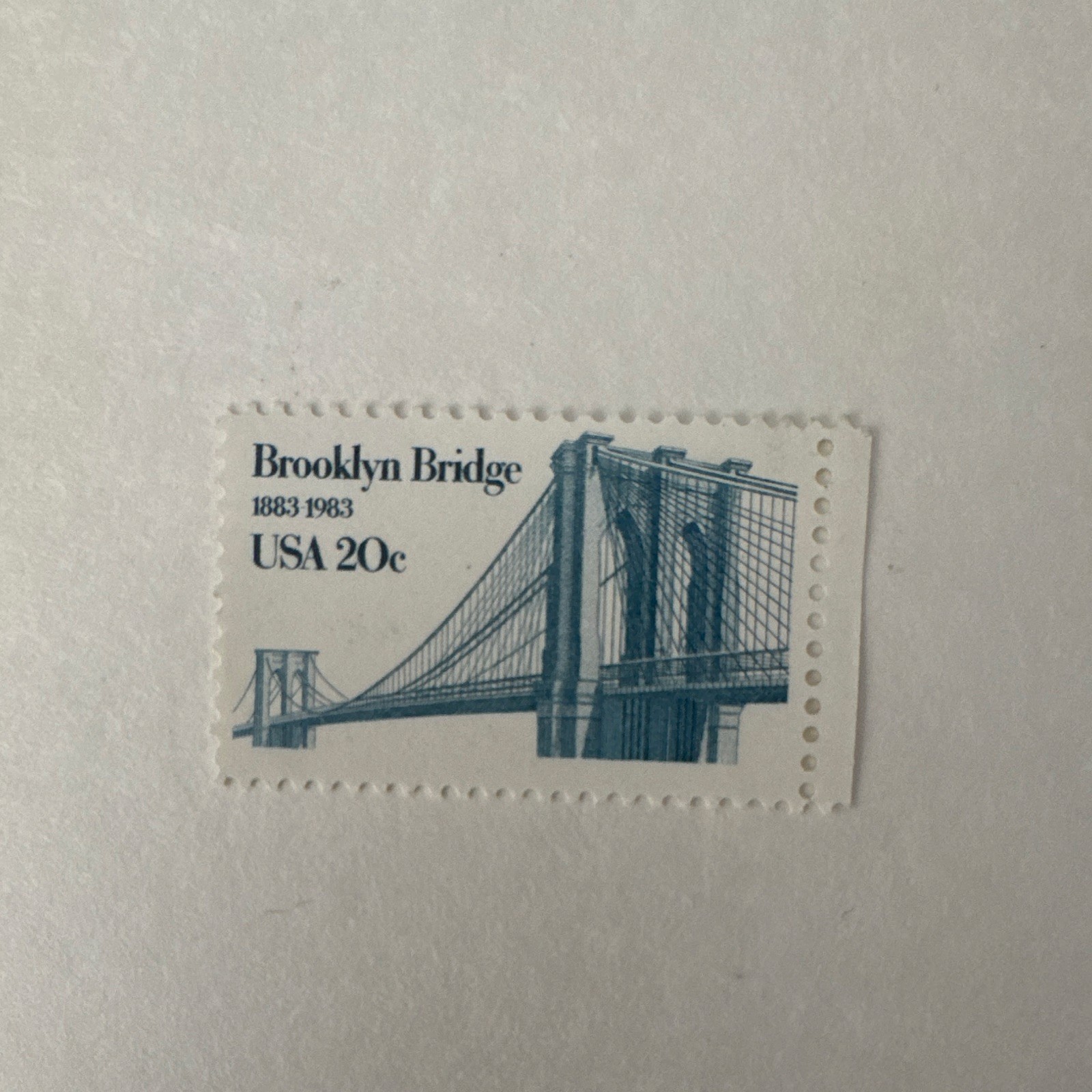 Brooklyn Bridge 1883-1983 20c Blue US Postage Stamp Single MNH
