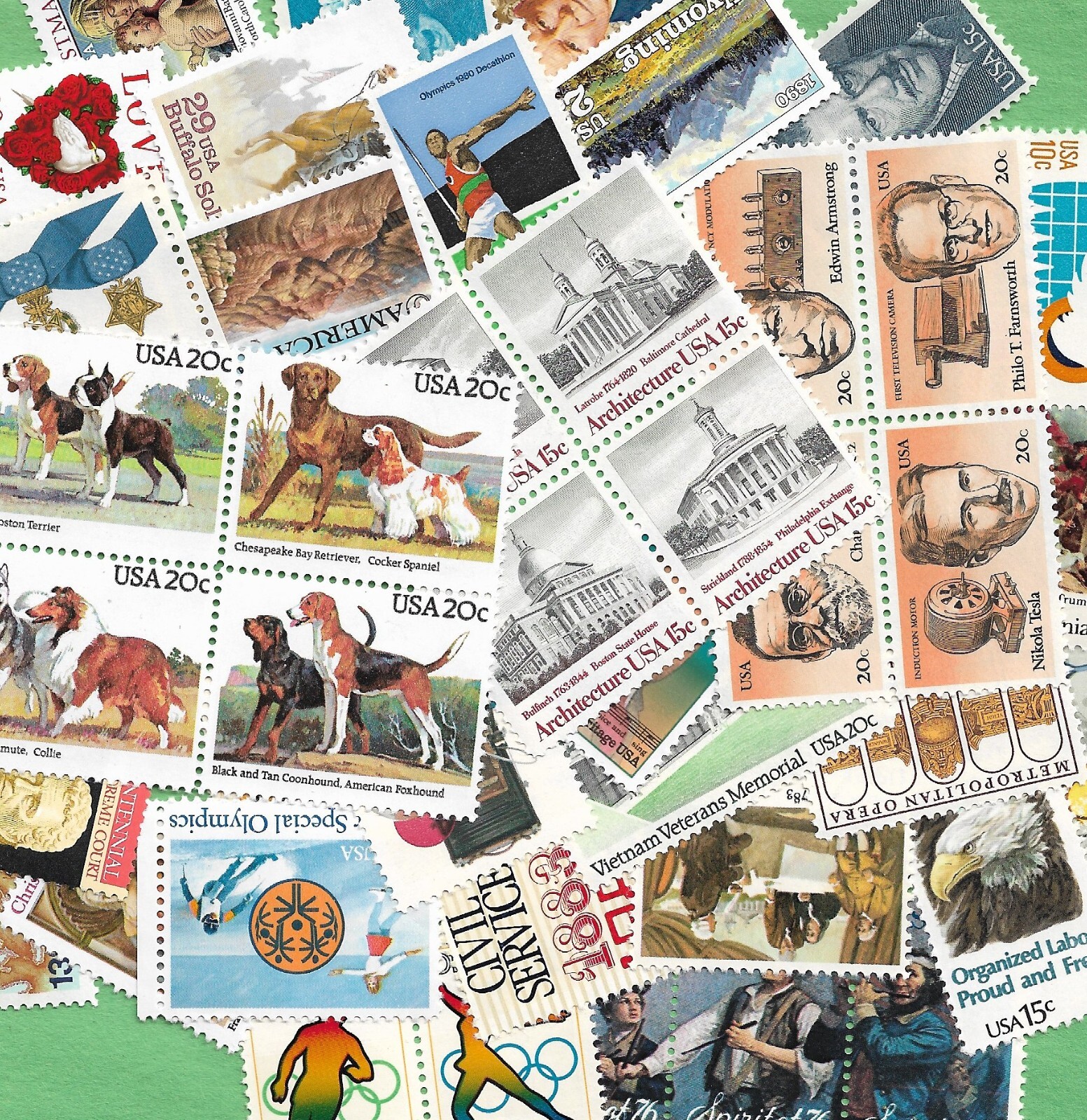 FACE VALUE $25.00 US Mint Postage BELOW FACE All Different MNH