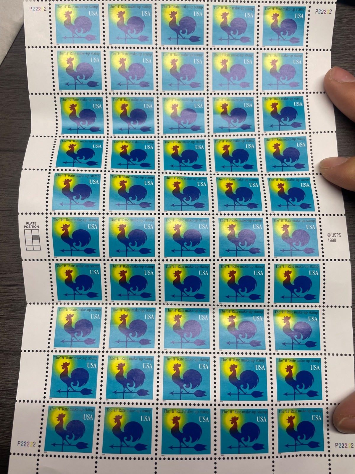 STAMPS H Rate Make Up Stamp Sheet