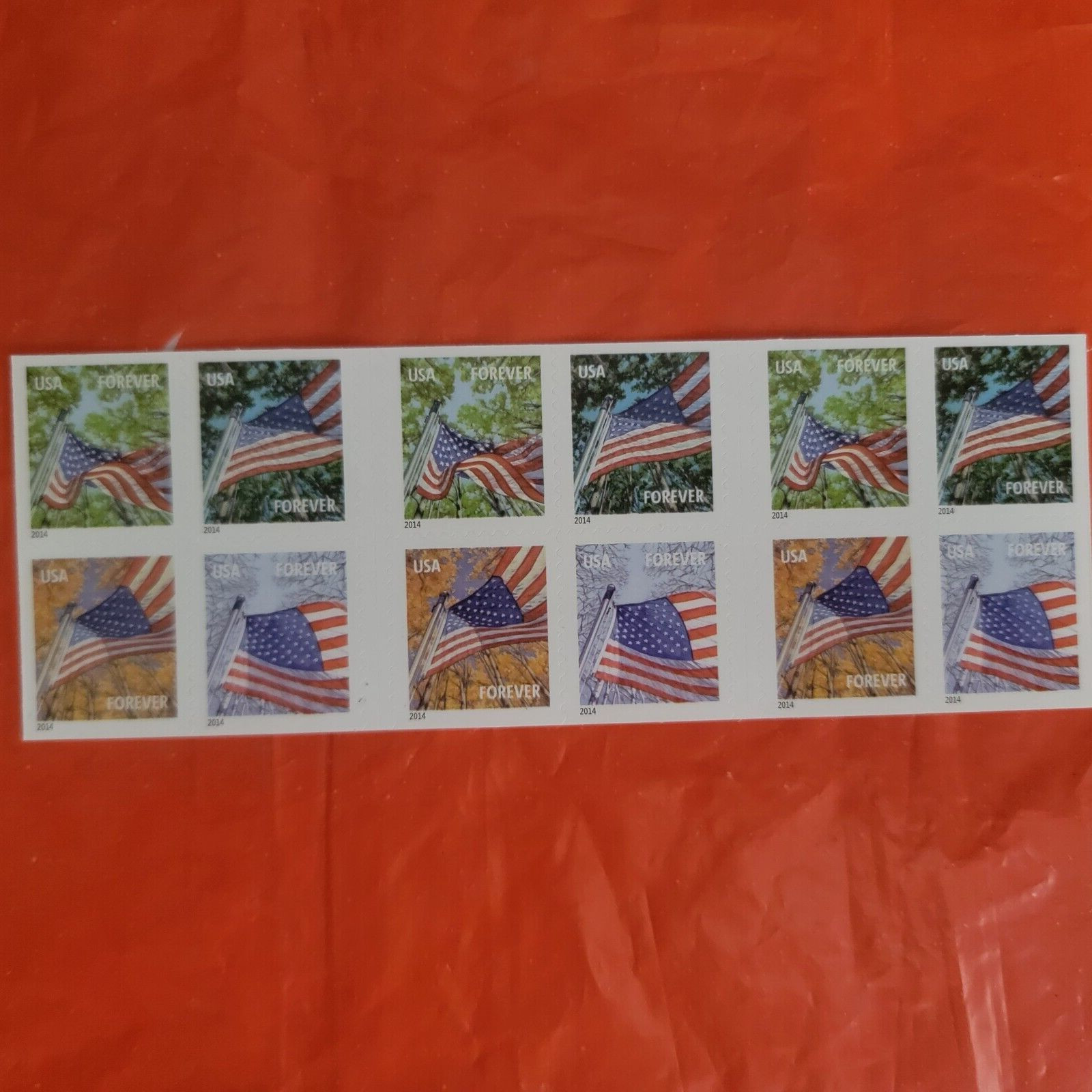 2013 4782-4785d Forever A Flag For All Seasons Booklet of 20