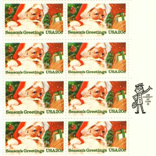 United States 20¢ 1983 Santa Claus Postage Stamp #2064 x 100 singles
