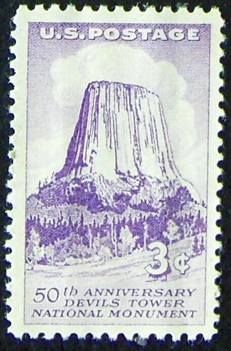 USA 1956 😎 50th. Anniversary Devil’s Tower National Monument – MNH – Sc.#1084😍