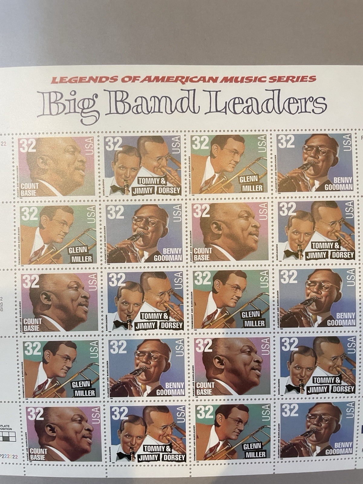 Set of 11 Full Sheets: LEGENDS OF AMERICAN MUSIC SERIES, US Postage Stamps, USA