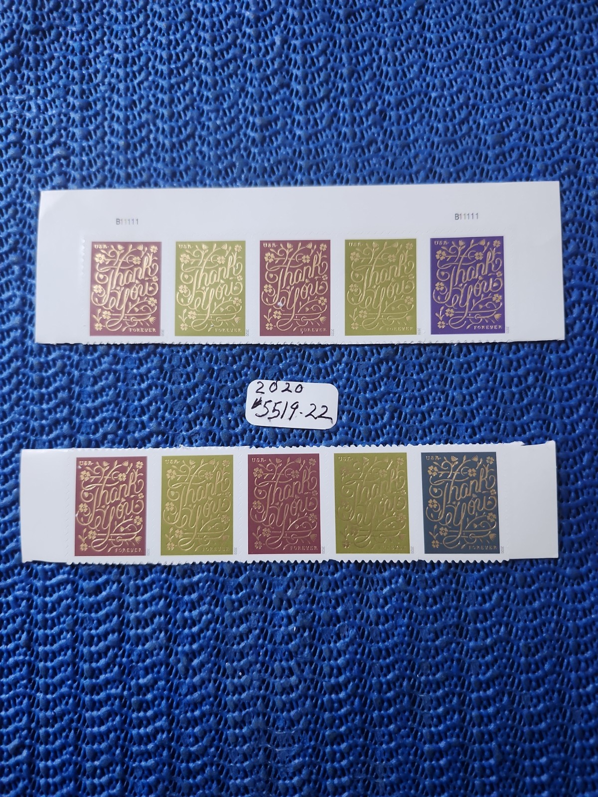 #13D,GET 10 #5519,2020 US THANK YOU, FOREVER POSTAGE STAMPS MNH. FV.7.80