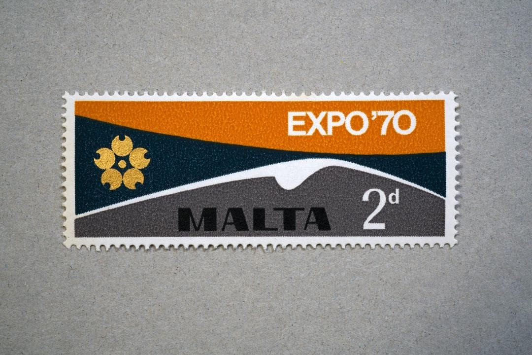 Japan World Exposition EXPO70 Malta Commemorative Stamp 2d Unused New