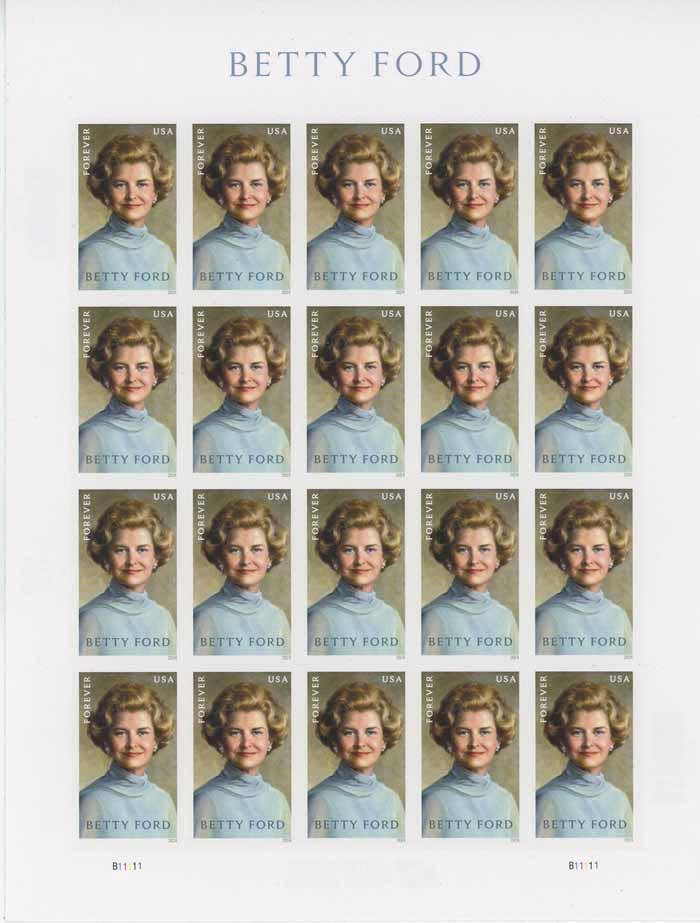 US SCOTT 5852 SHEET OF 20 BETTY FORD STAMPS FOREVER MNH