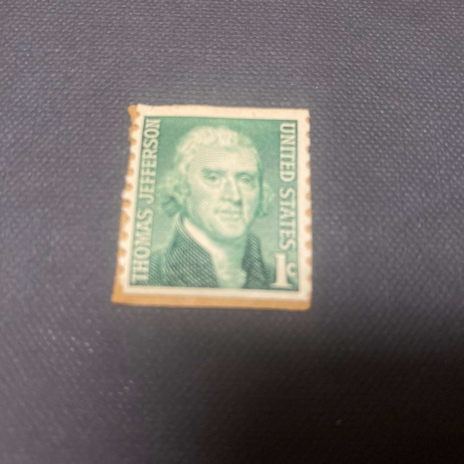 Vintage 1965 Thomas Jefferson 1 cent Postage Stamp- Green Rare Vintage